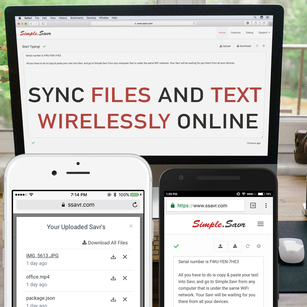 Sync Text and Files Across your WiFi network! | Simple.Savr@else Simple.Savr